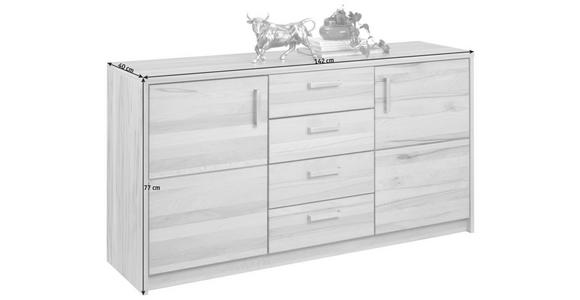 SIDEBOARD 142/77/40 cm  - Buchefarben/Nickelfarben, Natur, Holz/Holzwerkstoff (142/77/40cm) - Linea Natura