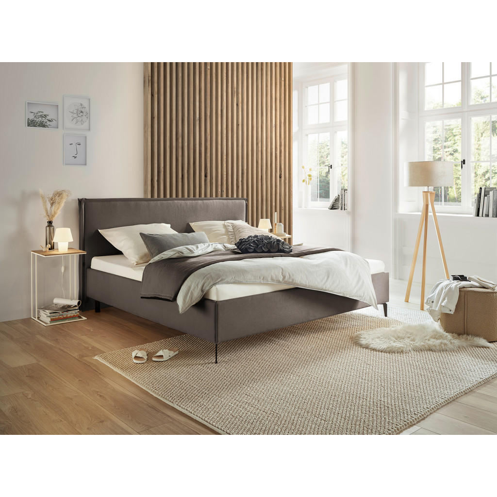 Thumbnail - Musterring Polsterbett Elos, Braun, Cognac, Textil, 180x200 cm, Dgm, gepolstertes Kopfteil, in verschiedenen Größen erhä...