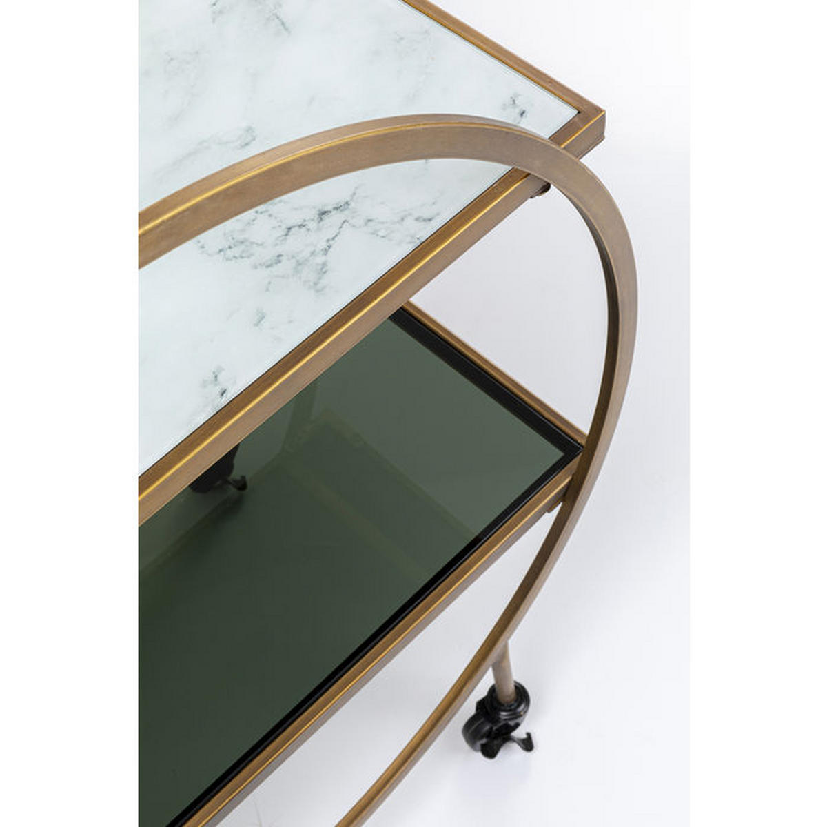 SERVIERWAGEN Messingfarben  - Messingfarben, Design, Glas/Metall (74/40/85cm) - Kare-Design