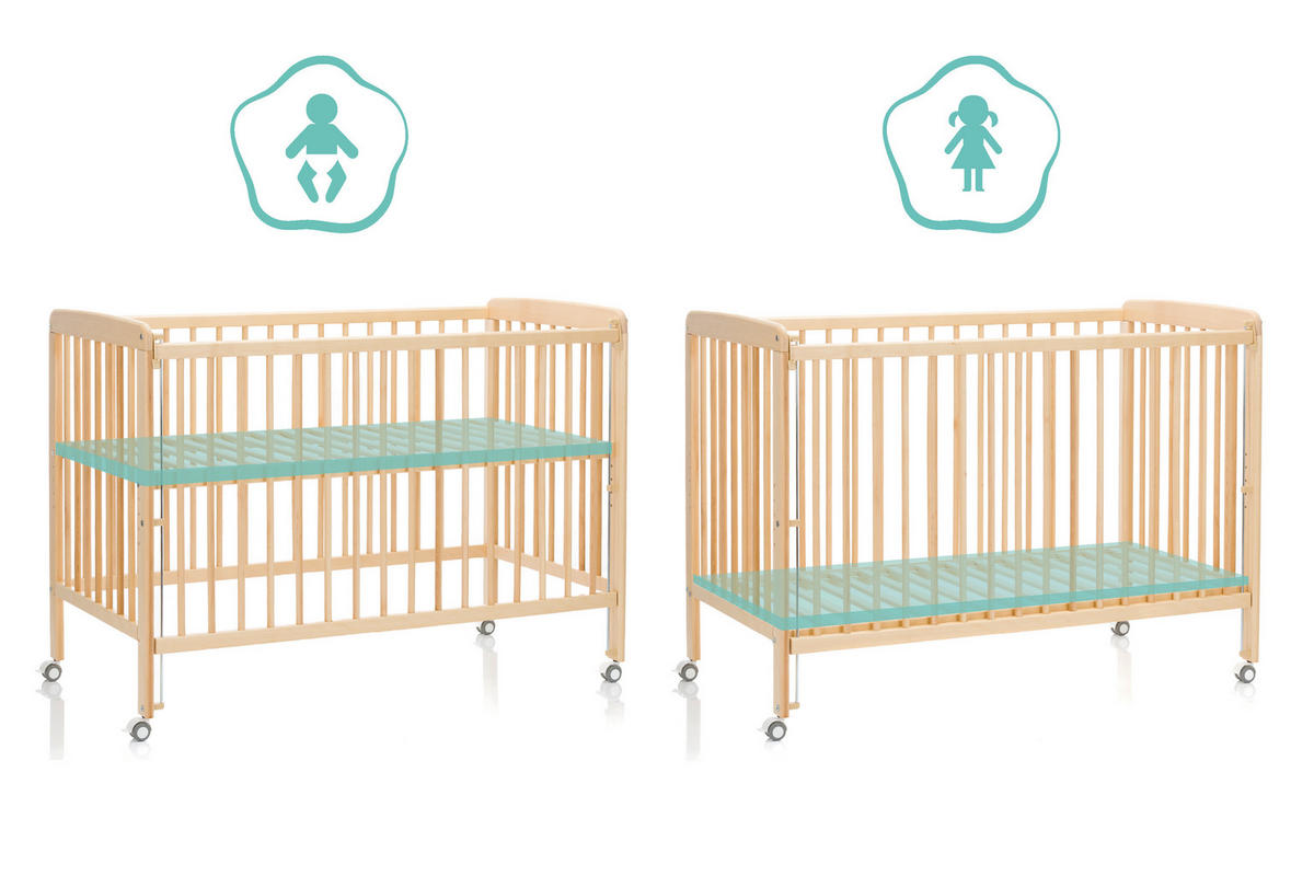 BEISTELLBETT Nena  125/63/91 cm  - Naturfarben, Basics, Holz (125/63/91cm) - Fillikid