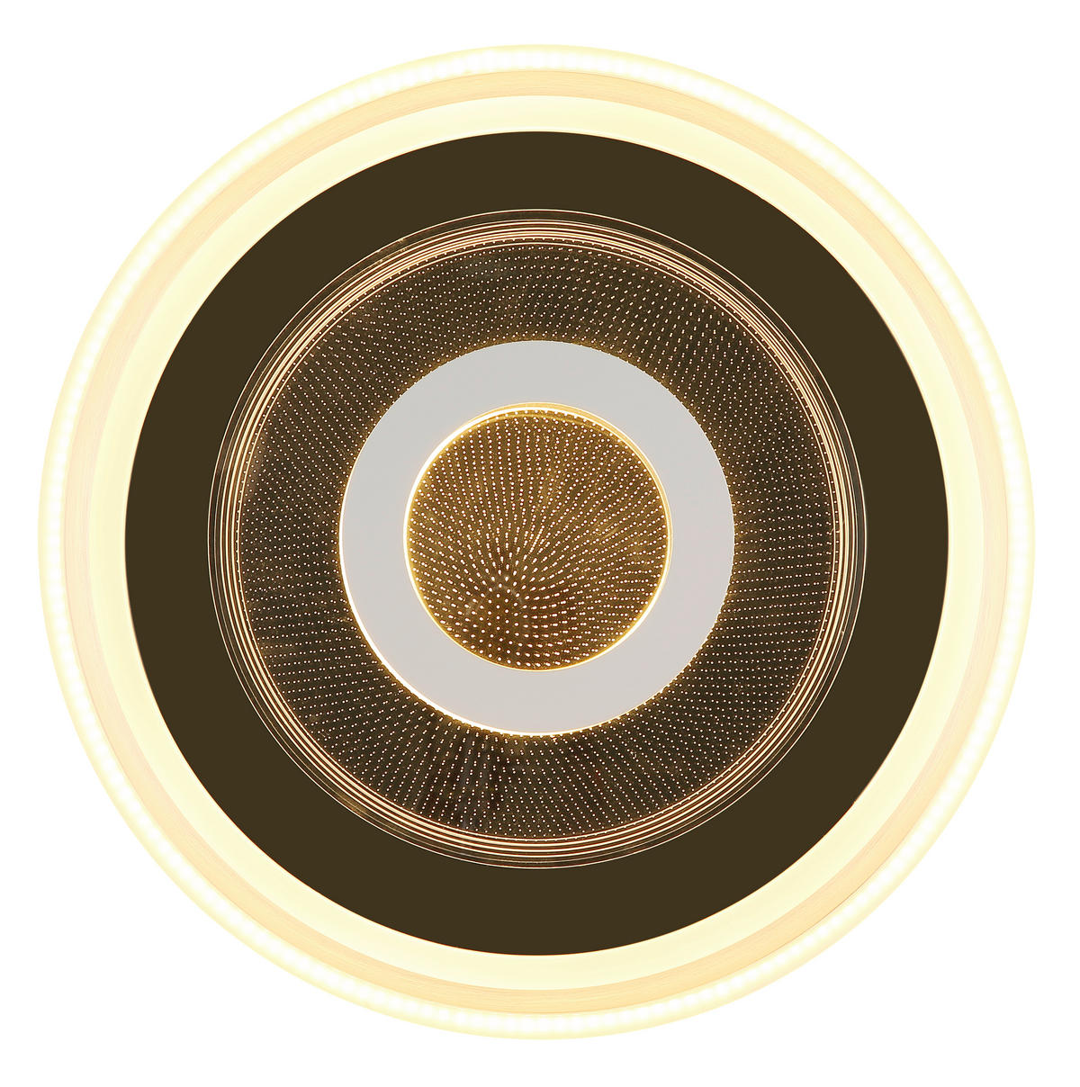 LED-DECKENLEUCHTE Adela 50/7 cm  - Sandfarben/Champagner, Design, Kunststoff/Metall (50/7cm) - Globo