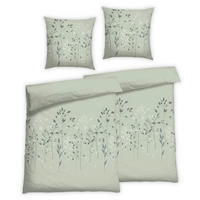 BETTWÄSCHE 4-teilig Satin 135/200 cm  - Salbeigrün, Basics, Textil (135/200cm) - Florella