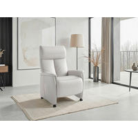 RELAXSESSEL in Leder Weiß  - Schwarz/Weiß, Basics, Leder/Kunststoff (76/119/84cm) - Sit & More