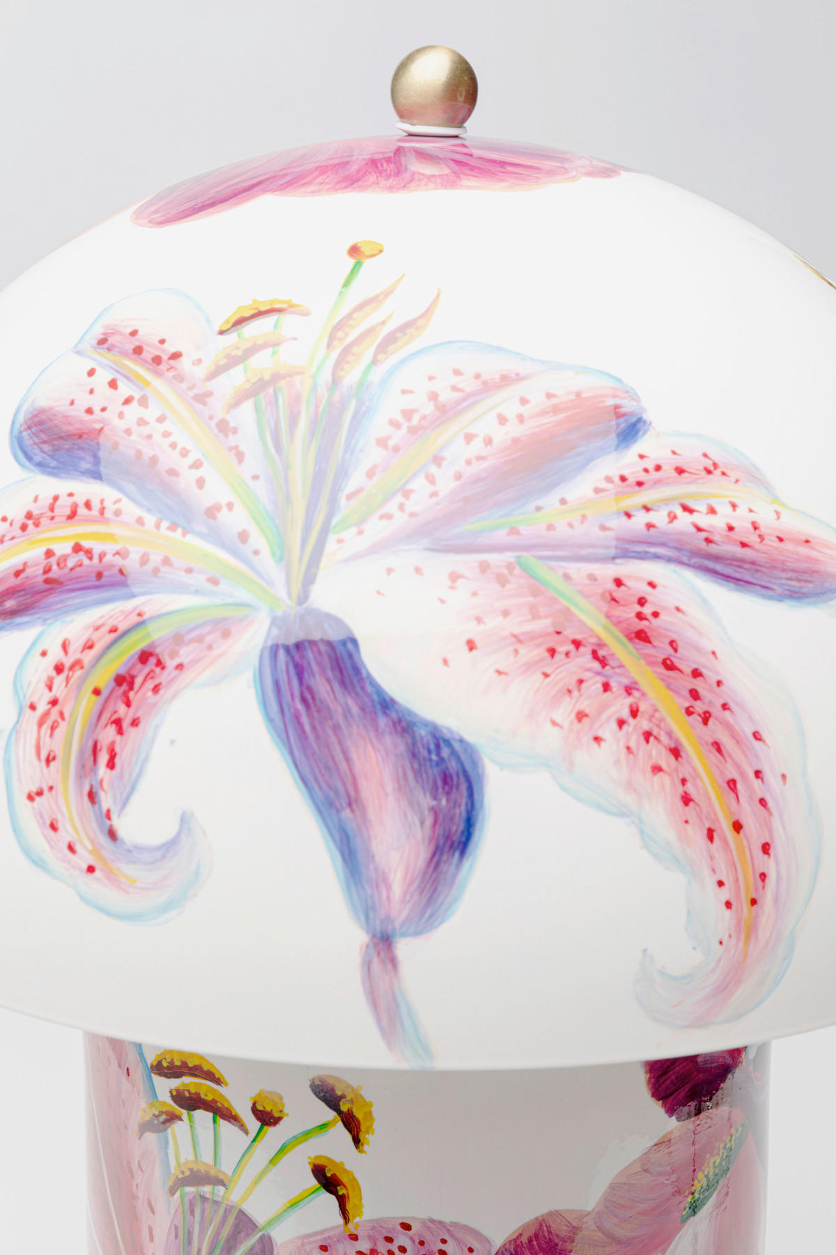 TISCHLEUCHTE 38/62/38 cm   - Gelb/Lila, Design, Keramik/Metall (38/62/38cm) - Kare-Design