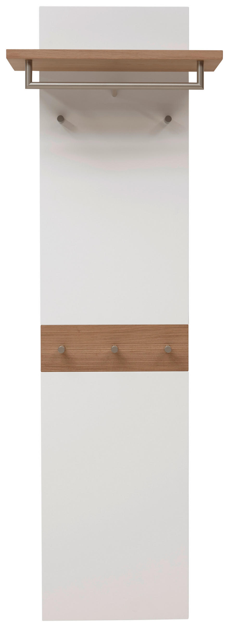 Dieter Knoll ŠATNÍ PANEL, bílá, barvy dubu, divoký dub, 45-60/187/28 cm