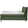 BOXSPRINGBETT 160/200 cm,  in Grün, gepolstertes Kopfteil, Topper, Matratzen, H3 + H4 = fest + sehr fest  - Schwarz/Grün, Trend, Holz/Textil (160/200cm) - Esposa