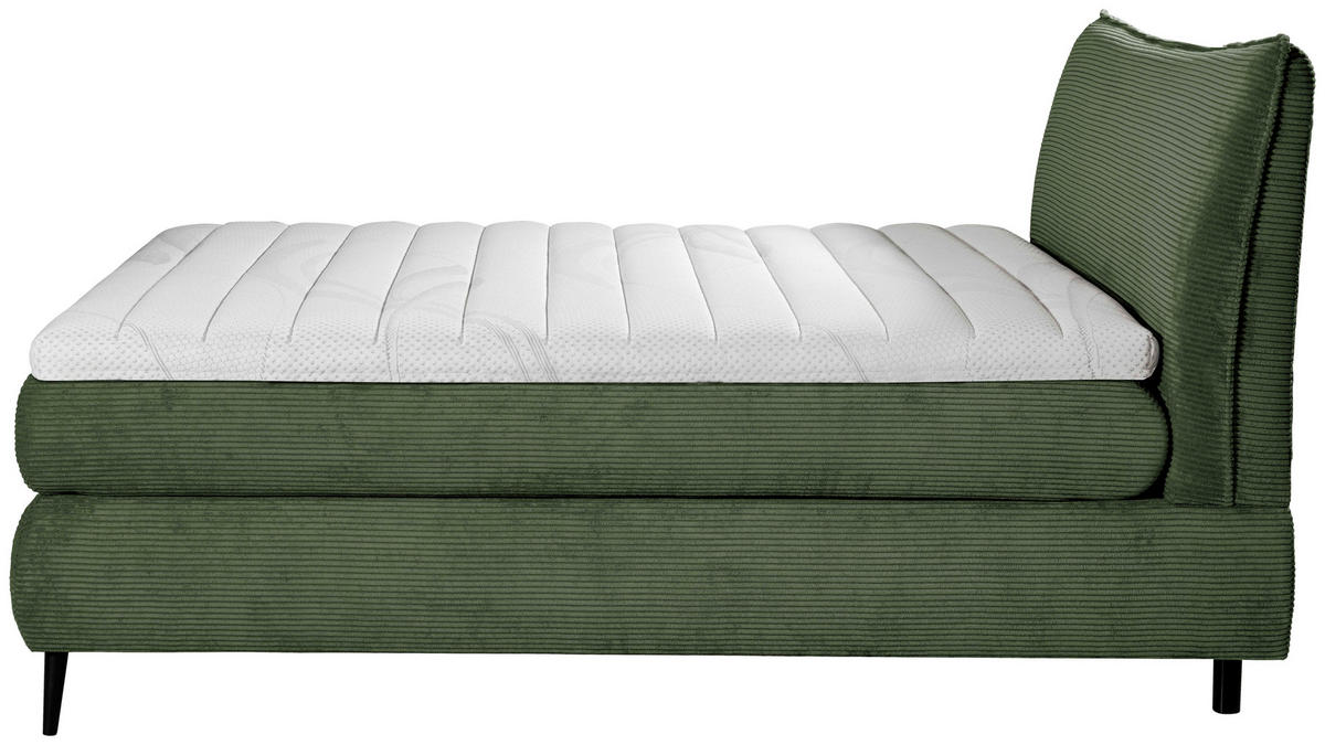 BOXSPRINGBETT 160/200 cm  in Grün  - Schwarz/Grün, Trend, Holz/Textil (160/200cm) - Esposa