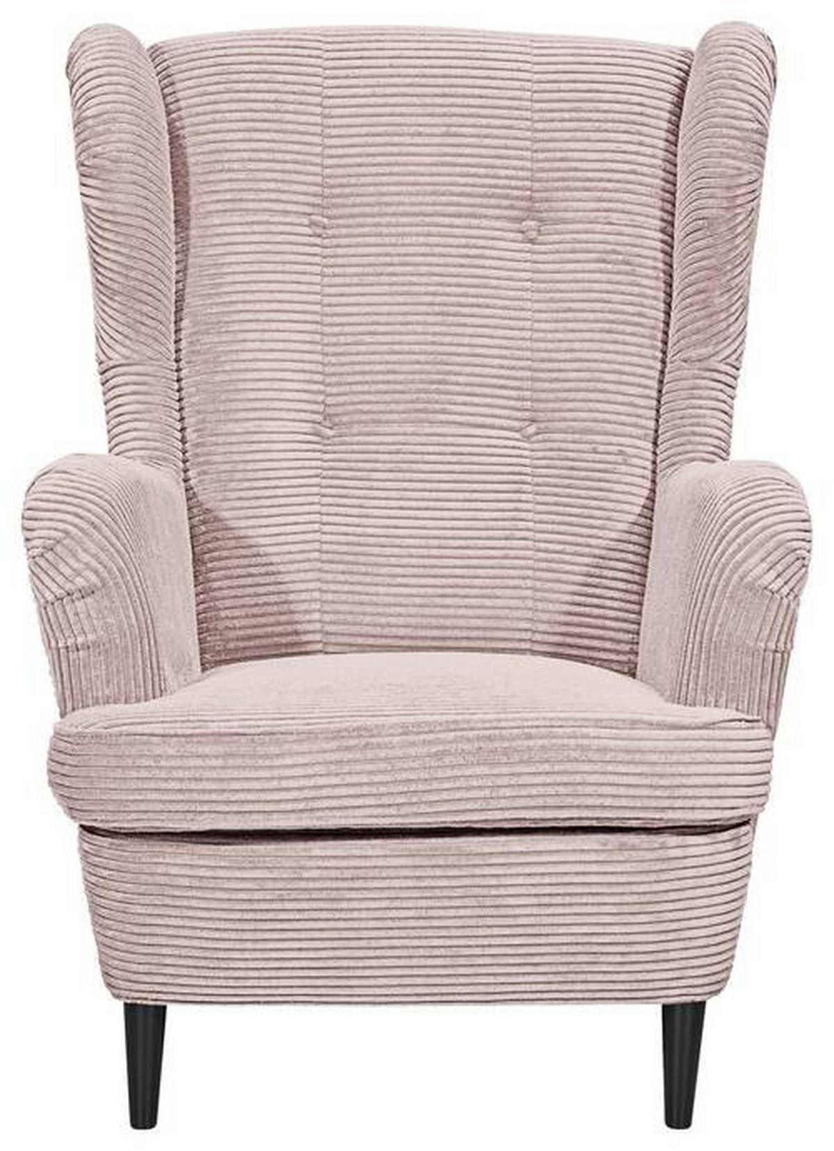 KRESLO UŠIAK, textil, ružová - čierna/ružová, Basics, drevo/textil (78/102/98cm) - Niels Andersson