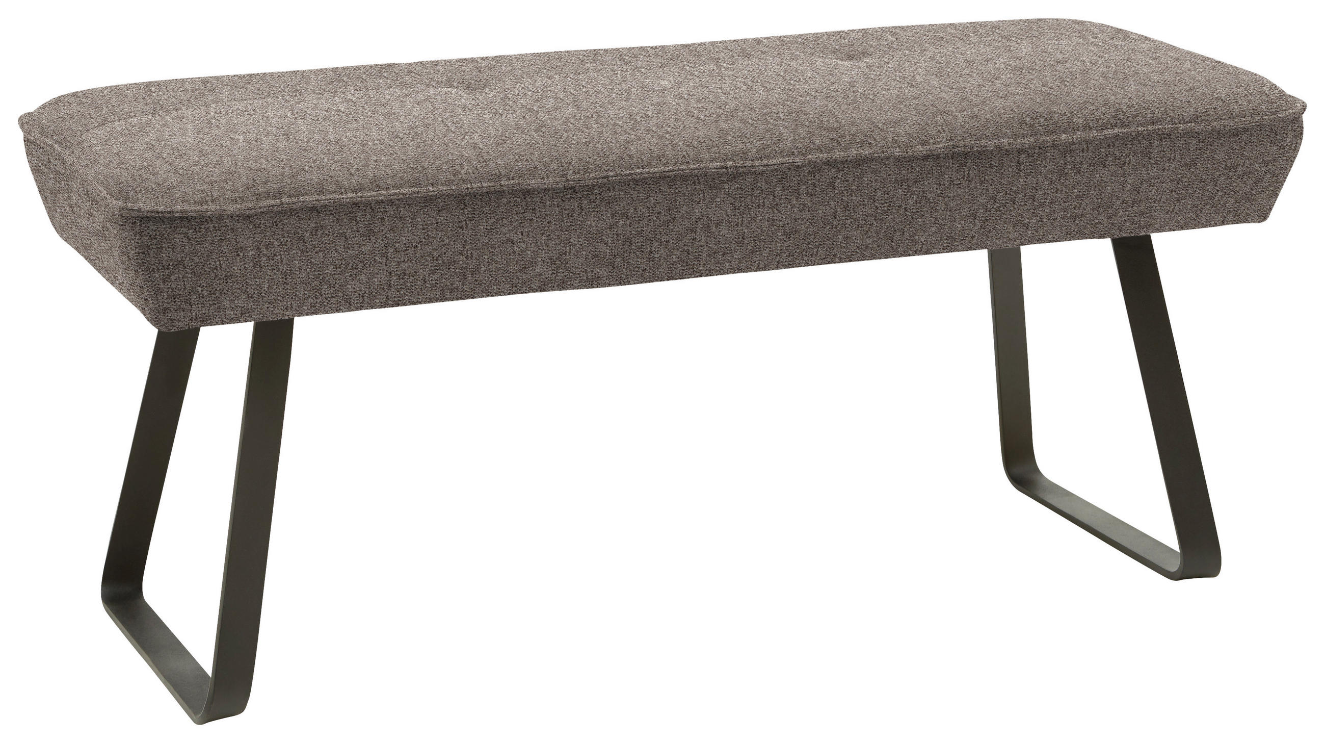 HOCKERBANK 118/50/51 cm   - Hellbraun/Schwarz, Design, Textil/Metall (118/50/51cm) - Dieter Knoll