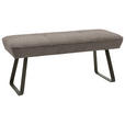 HOCKERBANK 118/50/51 cm   - Hellbraun/Schwarz, Design, Textil/Metall (118/50/51cm) - Dieter Knoll