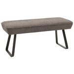 HOCKERBANK 118/50/51 cm   - Hellbraun/Schwarz, Design, Textil/Metall (118/50/51cm) - Dieter Knoll