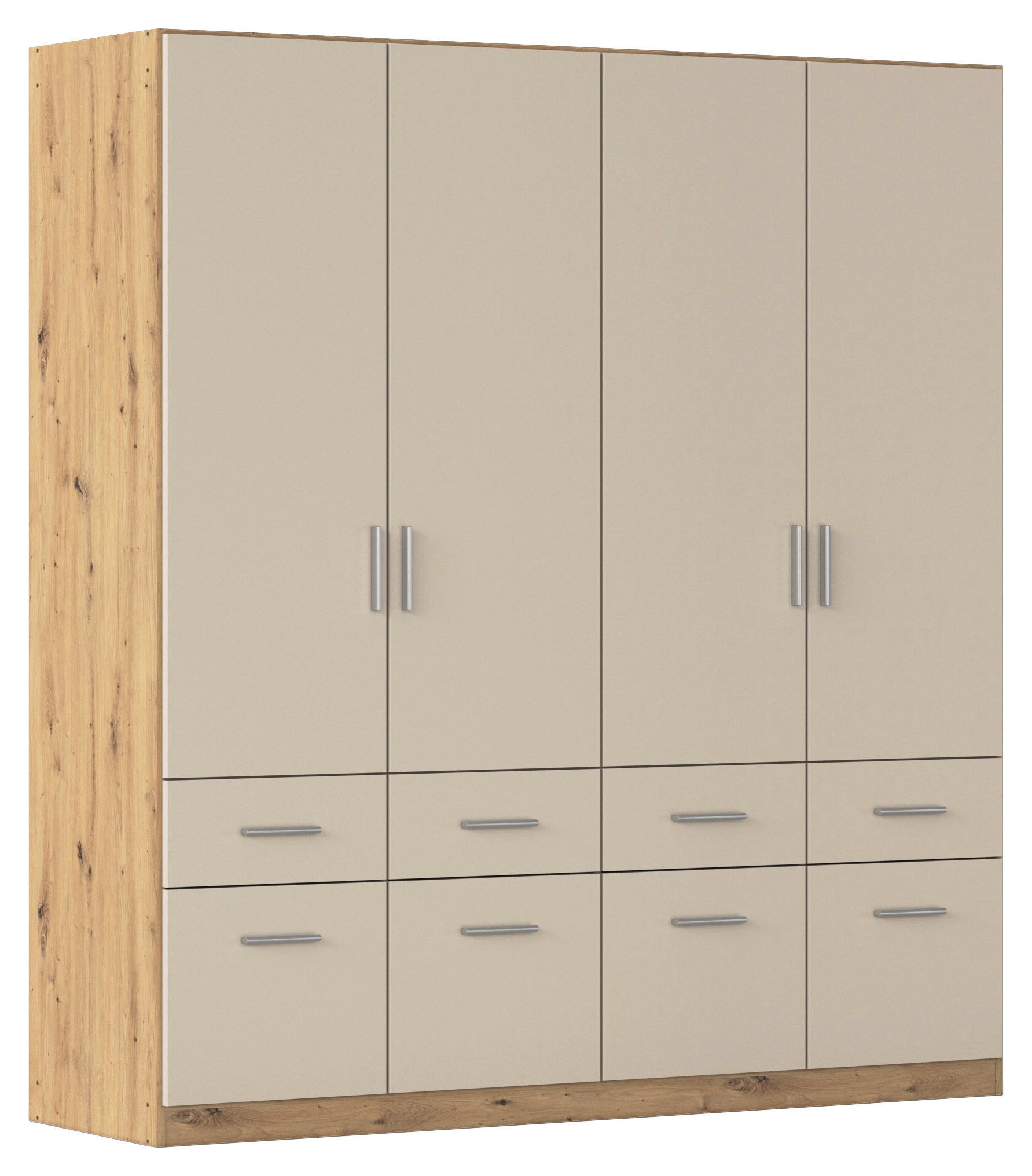 Drehtürenschrank Mit Schublade 181 Cm Celle, Champagner/eiche