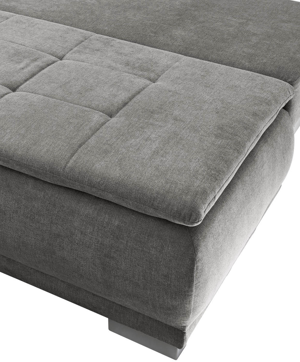 KANAPÉÁGY textil, faalapú anyag szürke  - ezüst/szürke, Modern, műanyag/faalapú anyag (208/93/105cm) - MID.YOU