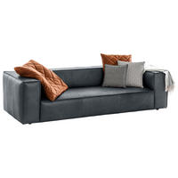 3-SITZER-SOFA Echtleder Dunkelblau  - Schwarz/Dunkelblau, Modern, Leder/Kunststoff (260/66/104cm) - W.Schillig