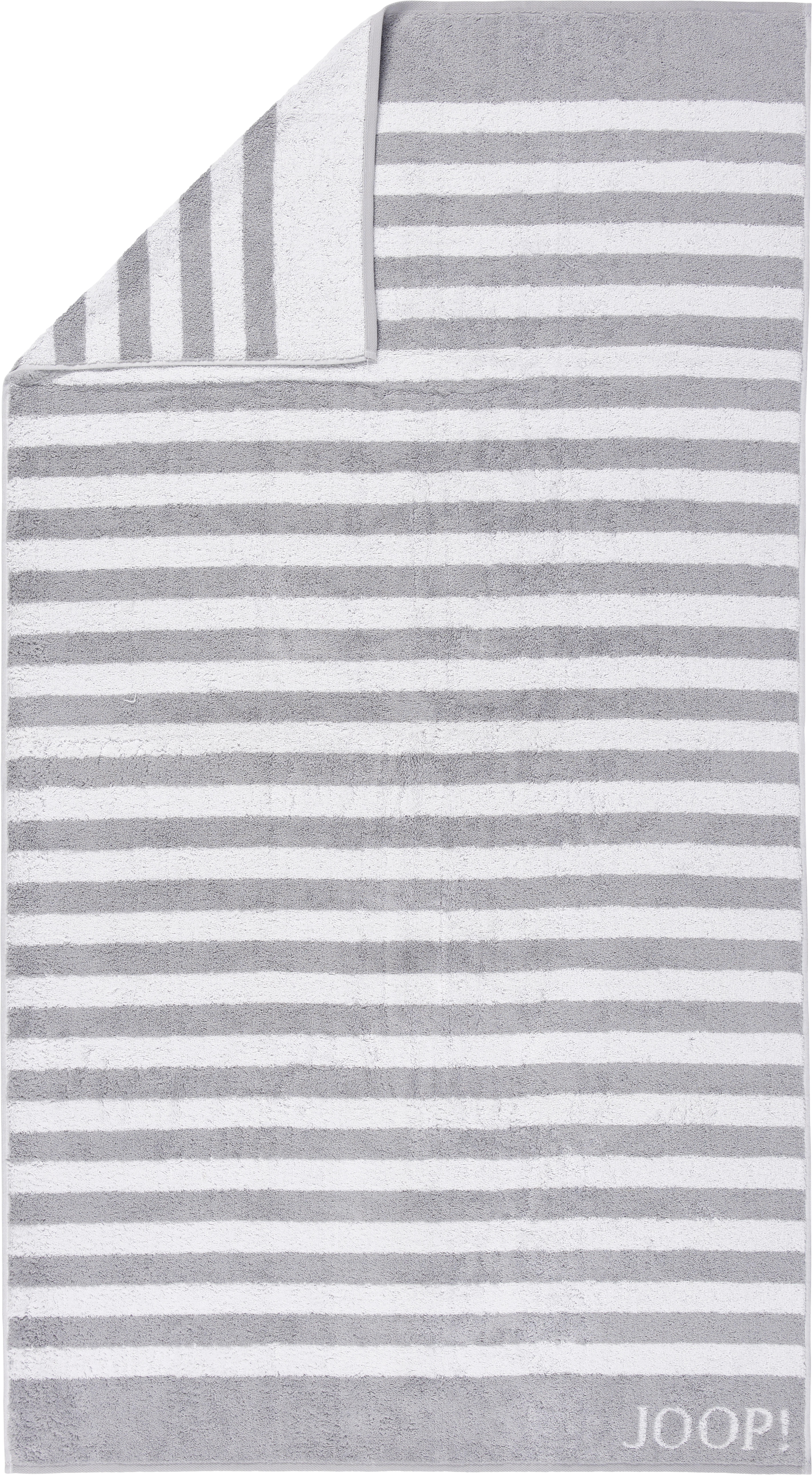 DUSCHTUCH Classic Stripes 80/150 cm  - Silberfarben/Hellgrau, Basics, Textil (80/150cm) - Joop!