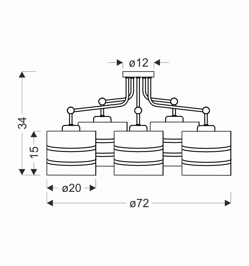 TAKLAMPA 34/72/72 cm  - vit, Basics, metall (34/72/72cm)