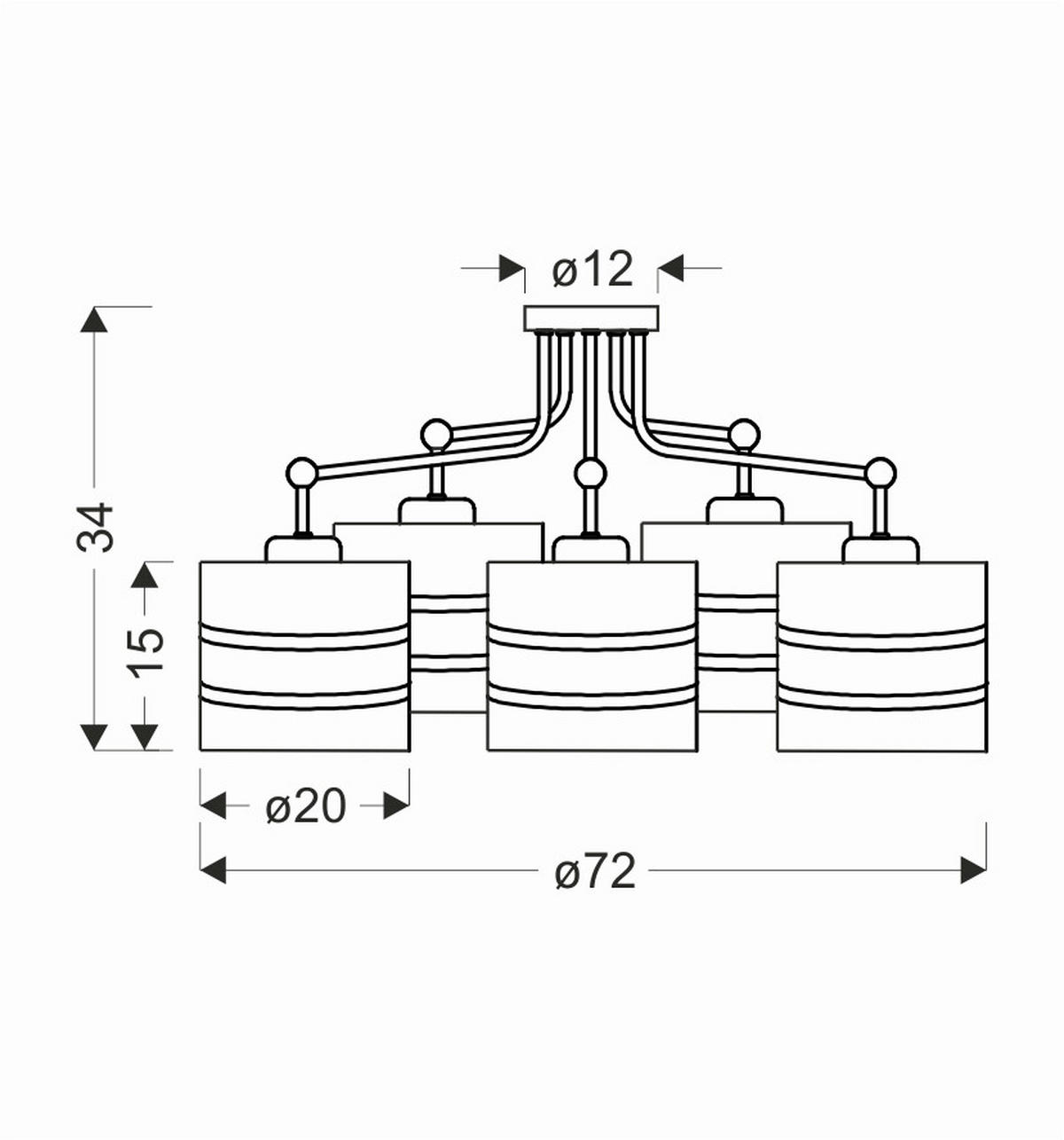 TAKLAMPA 34/72/72 cm  - vit, Basics, metall (34/72/72cm)