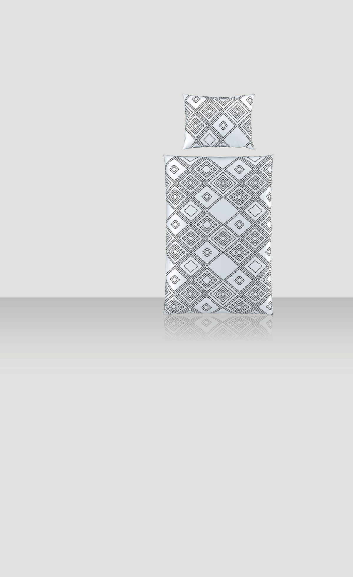 POSTELJINA BLACK&WHITE 140/200 cm saten crna, bela  - bela/crna, Dizajnerski, tekstil (140/200cm) - Novel