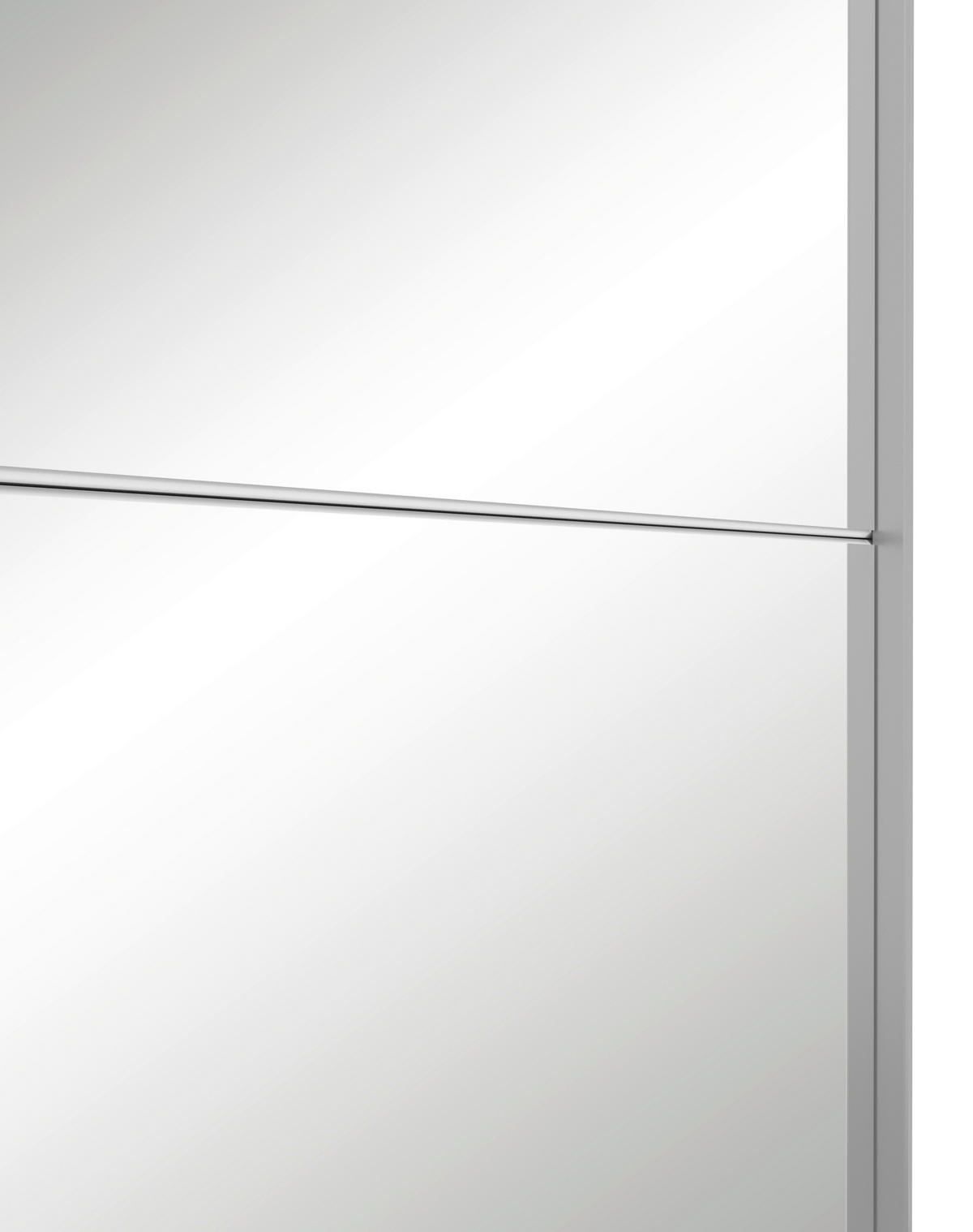 SCHWEBETÜRENSCHRANK 250/216/64 cm 2-türig Weiß  - Silberfarben/Weiß, Basics, Glas/Holzwerkstoff (250/216/64cm) - Boxxx