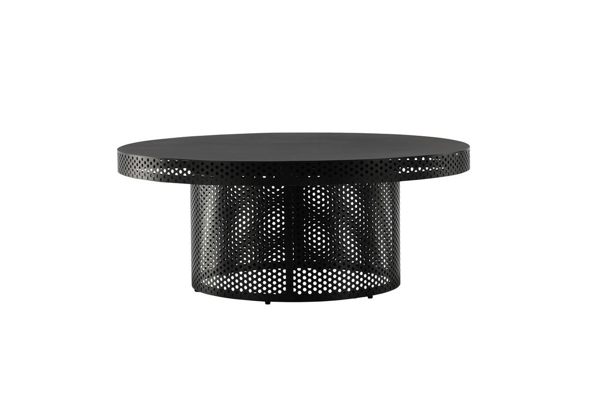 COUCHTISCH 100/100/40 cm rund Schwarz  - Schwarz, Design, Metall (100/100/40cm) - Livetastic