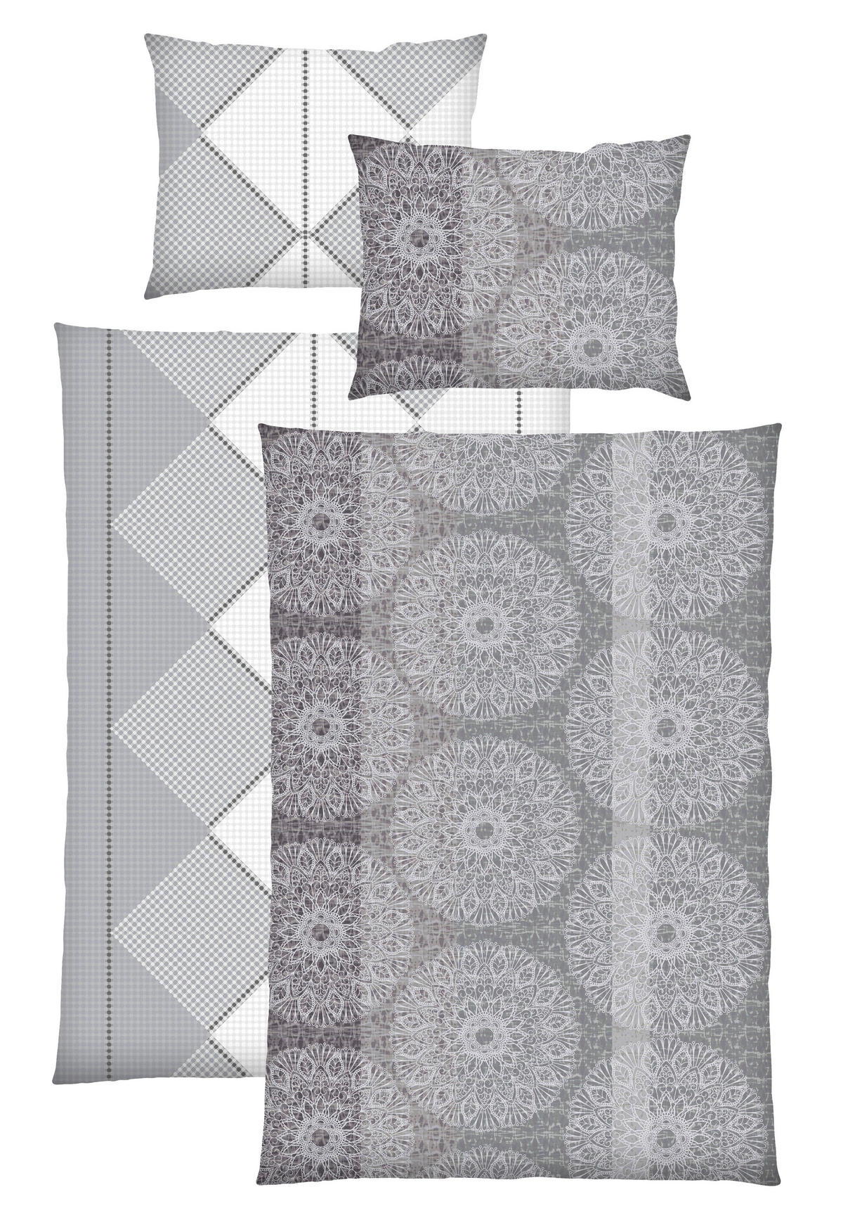 POSTEĽNÁ BIELIZEŇ - sivá, Basics, textil (140/200cm) - Boxxx