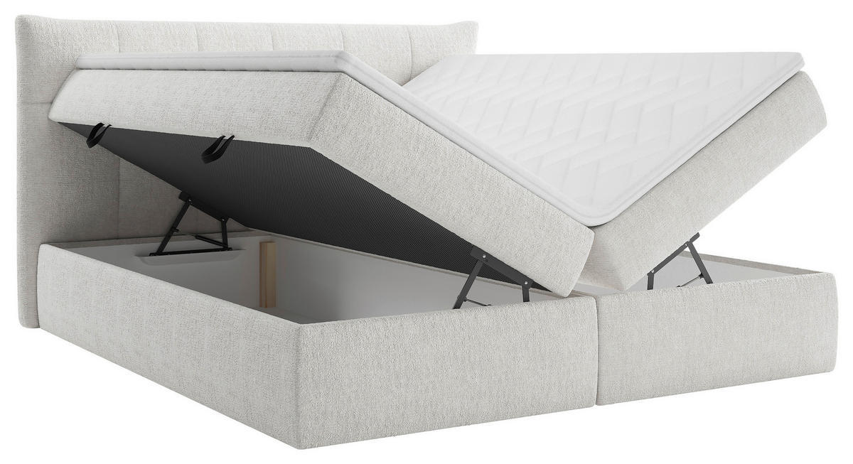 BOXBETT 180/200 cm  in Weiss  - Weiss/Schwarz, Modern, Holz/Holzwerkstoff (180/200cm) - Boxxx