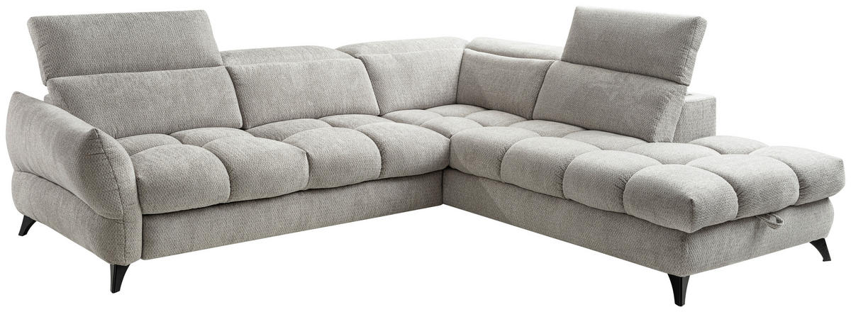 HÖRNSOFFA i cappuccino  - cappuccino/svart, Design, metall/textil (263/234cm) - Stylife