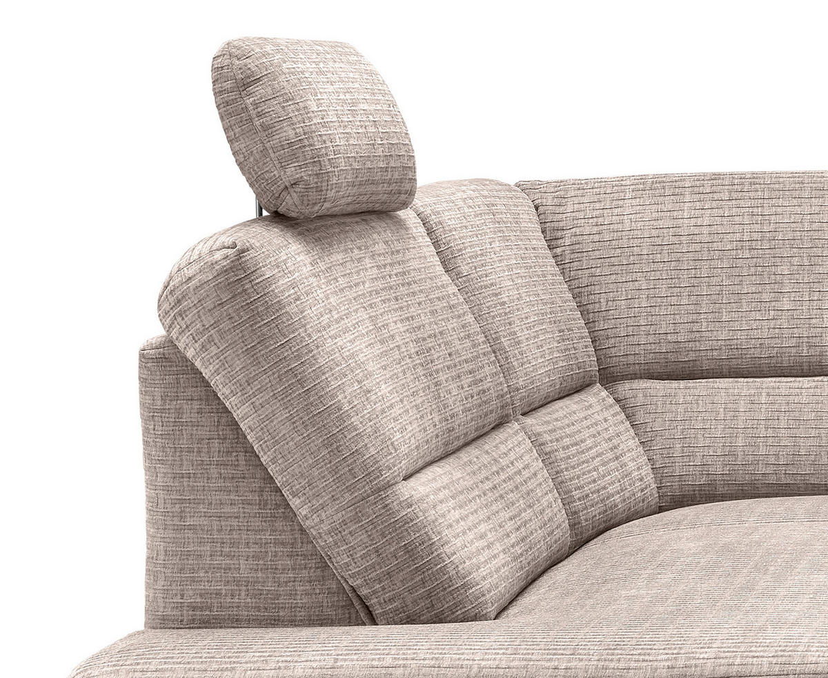 CANAPÉ D'ANGLE in Mikrofaser Beige  - beige/noir, Modern, textile/bois (190/266cm) - Livetastic