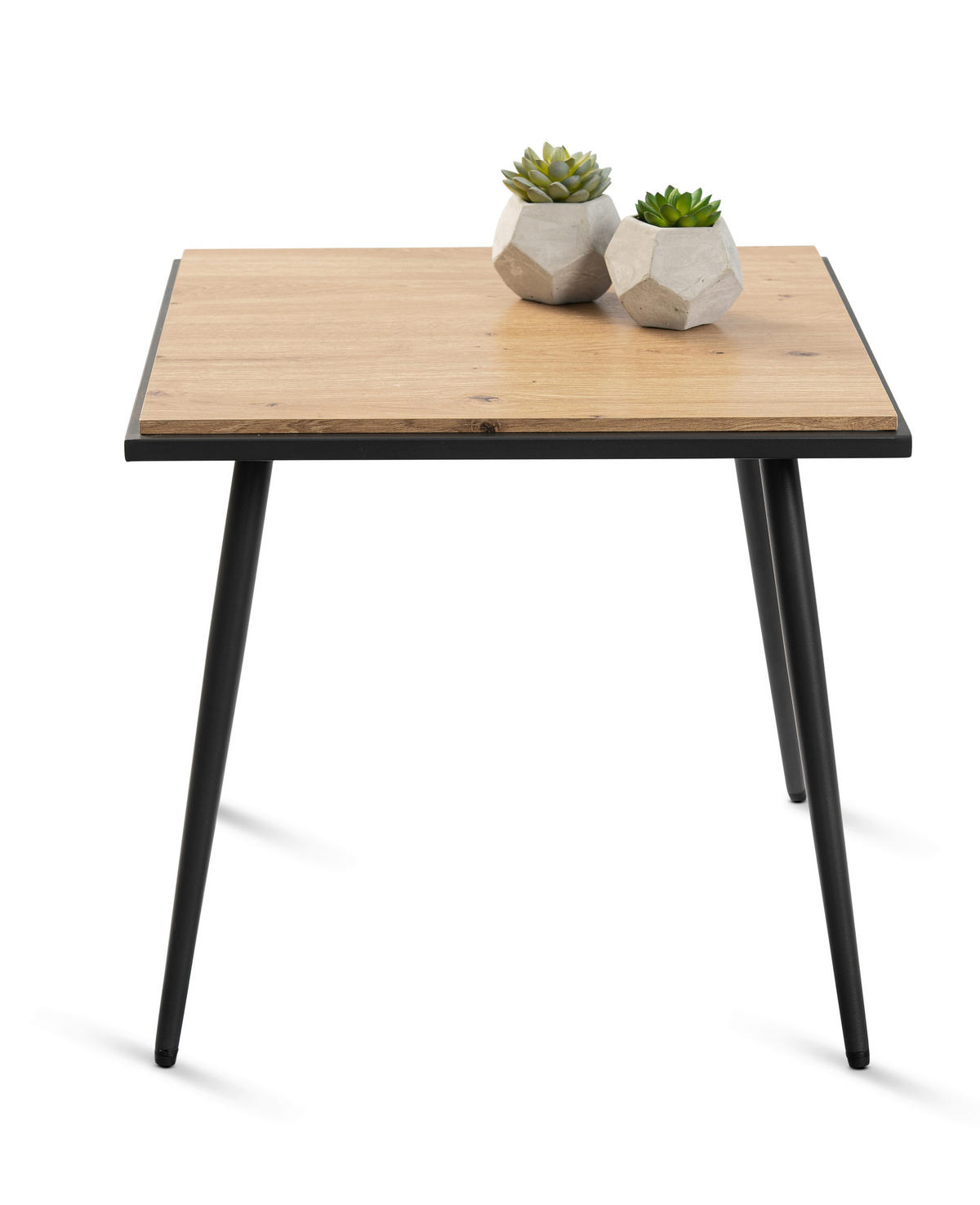 COUCHTISCH 50/50/45 cm quadratisch Eiche Artisan  - Anthrazit/Eiche Artisan, Design, Holzwerkstoff/Metall (50/50/45cm) - Xora