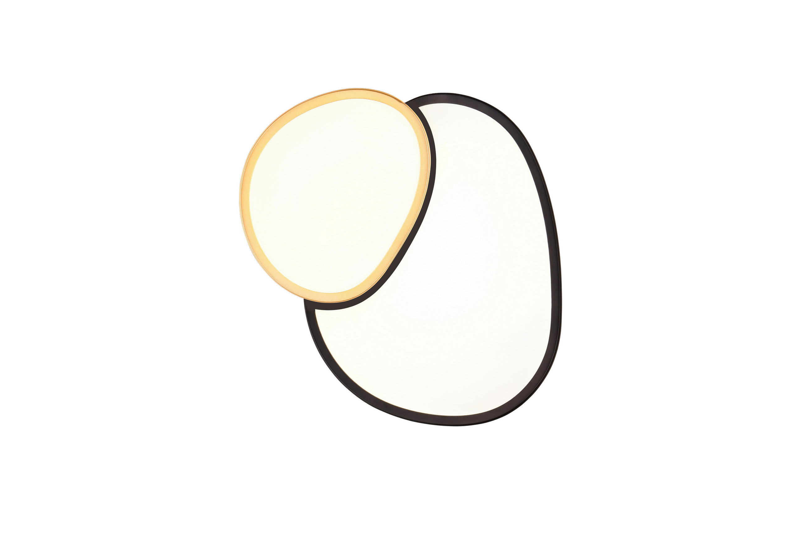 Trio Leuchten Led-Deckenleuchte Rise Schwarz, Gold 43.5x11.5 cm