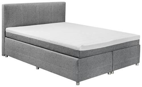 BOXSPRINGBETT 160/200 cm  in Grau  - Silberfarben/Grau, MODERN, Holzwerkstoff/Kunststoff (160/200cm) - MID.YOU