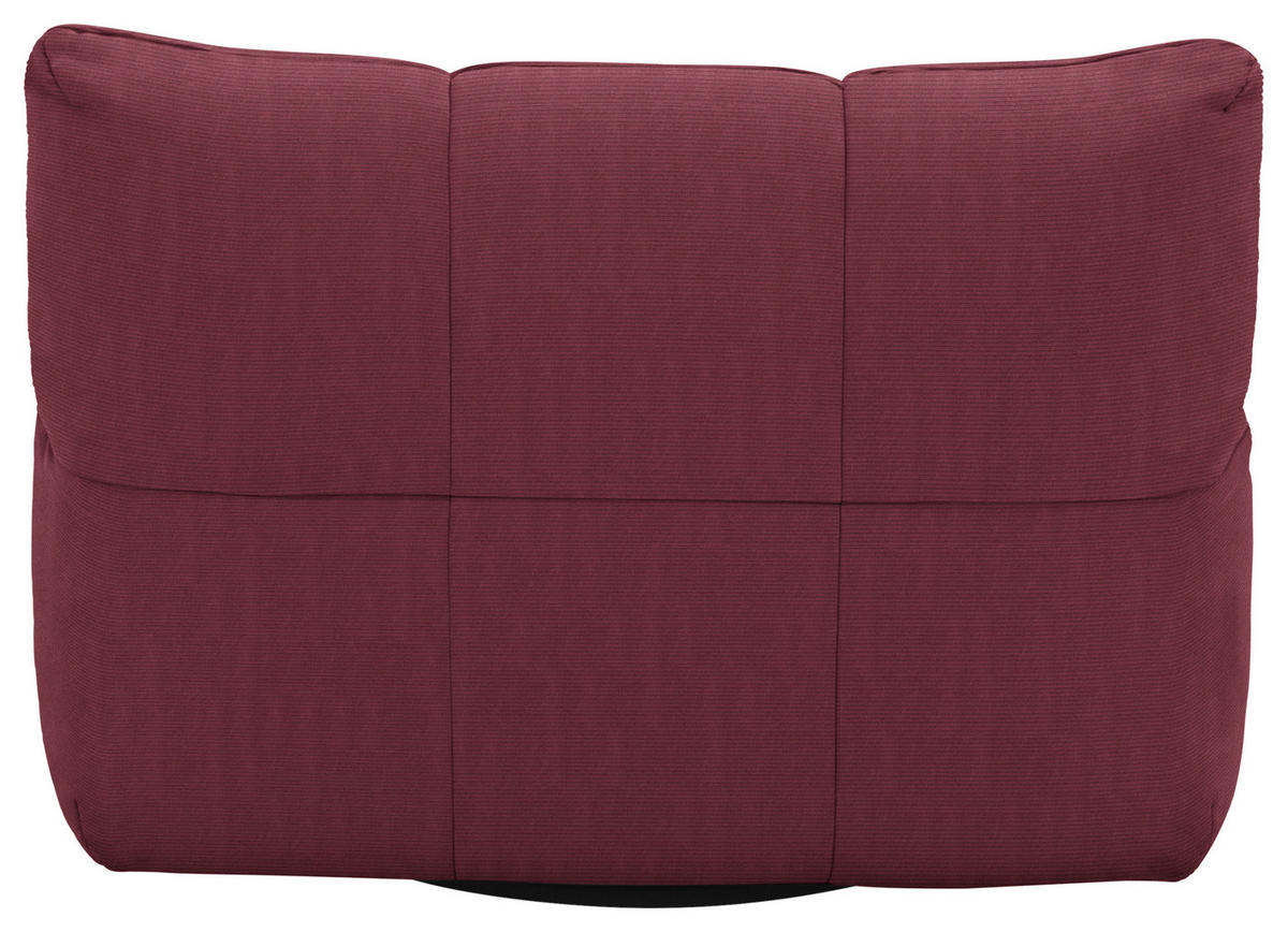 SESSEL Feincord Weinrot  - Weinrot/Schwarz, Design, Kunststoff/Textil (112/85/108cm) - Pure Home Lifestyle