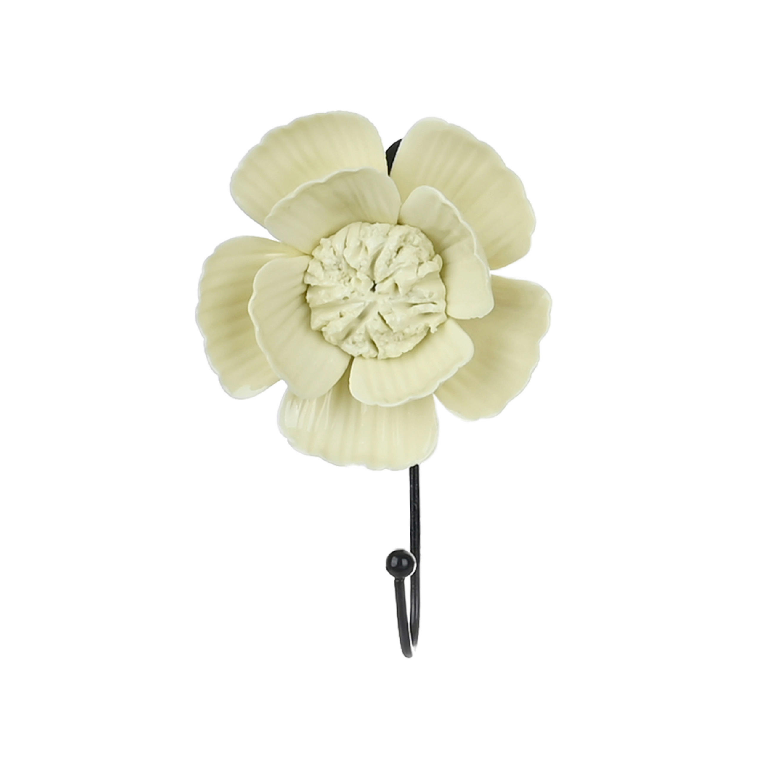 VÄGGKROK  i gul  - gul, Basics, metall/keramik (13,5/8,5/3,3cm) - Ambia Home