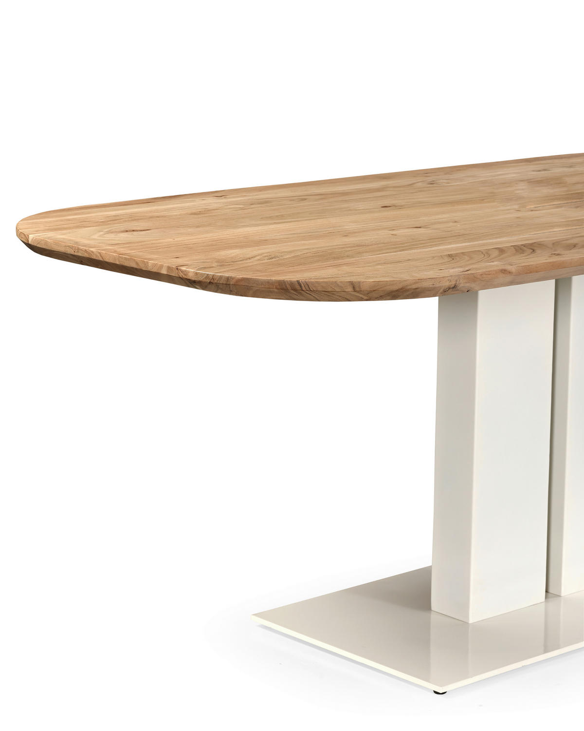 ESSTISCH Weiß, Akaziefarben rechteckig   - Weiß/Akaziefarben, MODERN, Holz/Metall (200/95/76cm) - Lomoco