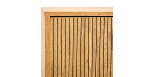 SIDEBOARD Line in 150/75/40 cm - Eichefarben/Schwarz, Design, Holzwerkstoff/Metall (150/75/40cm) - Carryhome