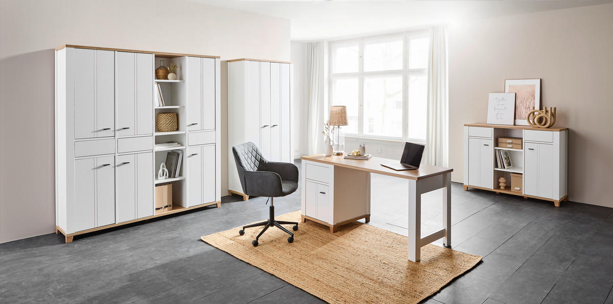 KOMMODE  in 135/99/44 cm  - Graphitfarben/Eiche Artisan, KONVENTIONELL, Holzwerkstoff/Kunststoff (135/99/44cm) - Hom`in