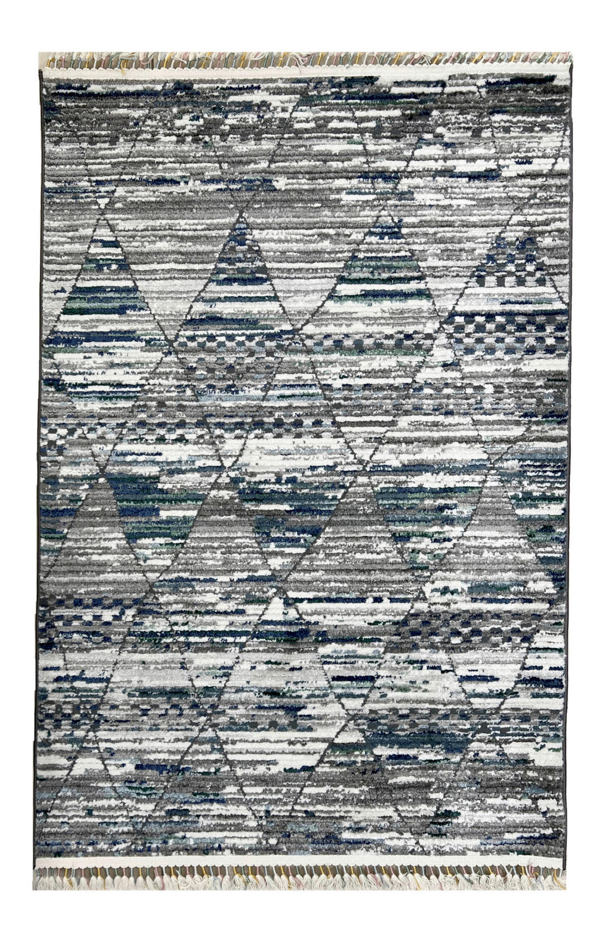 LÄUFER 80/300 cm Intense  - Weiß/Dunkelblau, KONVENTIONELL, Textil (80/300cm) - Novel