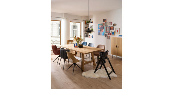 ESSTISCH 220/100/75 cm Echtholz  Holz rechteckig Wildeiche  - Wildeiche, ROMANTIK / LANDHAUS, Holz (220/100/75cm) - Linea Natura