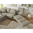ECKSOFA  in Flachgewebe Sandfarben  175-224/255-365 cm  - Sandfarben/Schwarz, Design, Textil/Metall (175-224/255-365cm) - Dieter Knoll