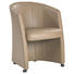 SESSEL Echtleder Beige, Braun - Beige/Alufarben, Design, Leder/Metall (65/81/61cm) - ROLF BENZ