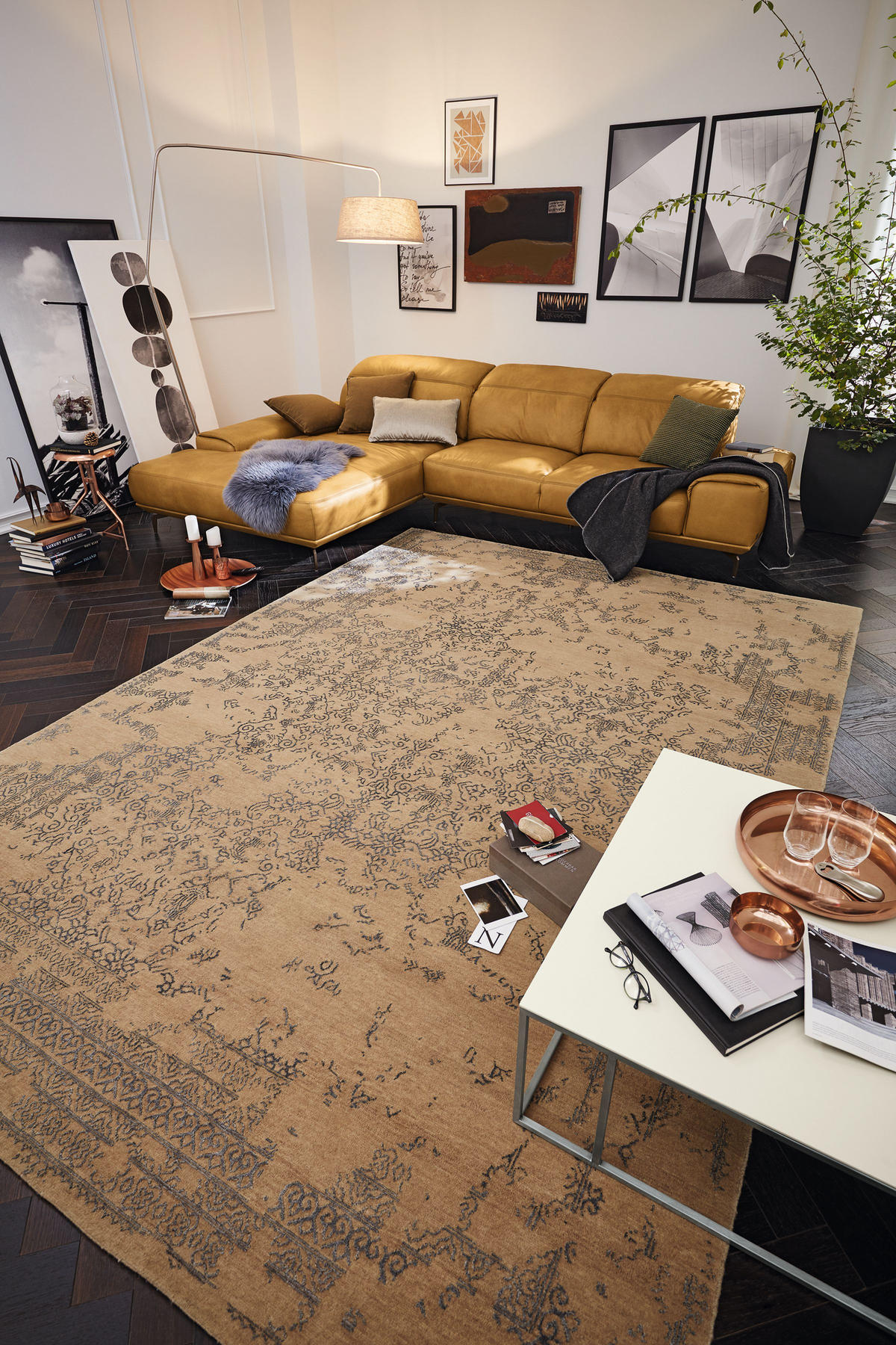 ORIENTTEPPICH 170/240 cm Soho Aurora Blau, Creme  - Blau/Creme, Design, Textil (170/240cm) - Musterring