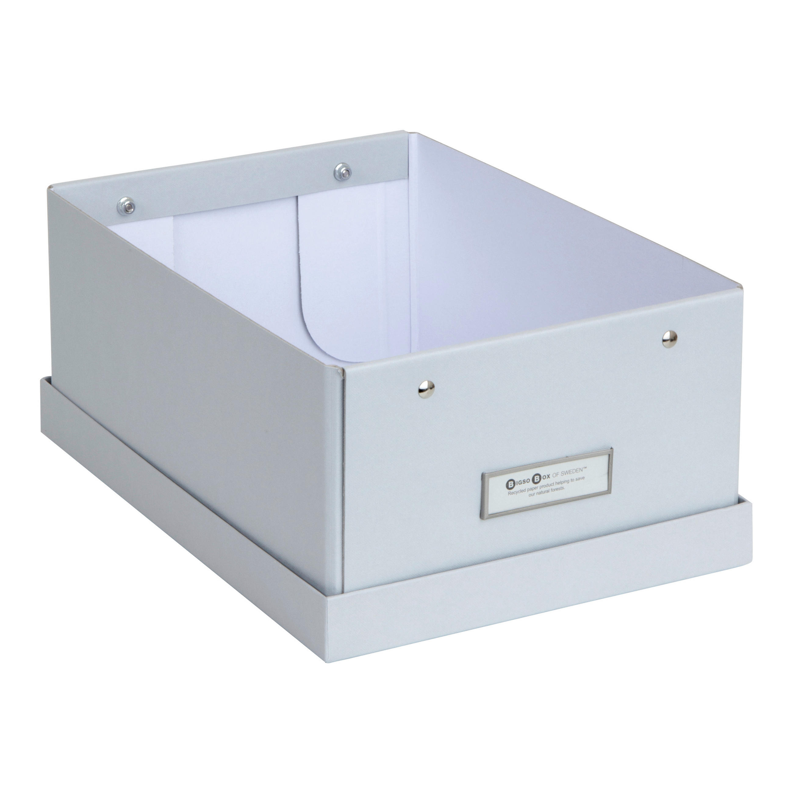 AUFBEWAHRUNGSBOX - Hellgrau/Grau, Basics, Karton/Papier (22.5/13.7/31.6cm)