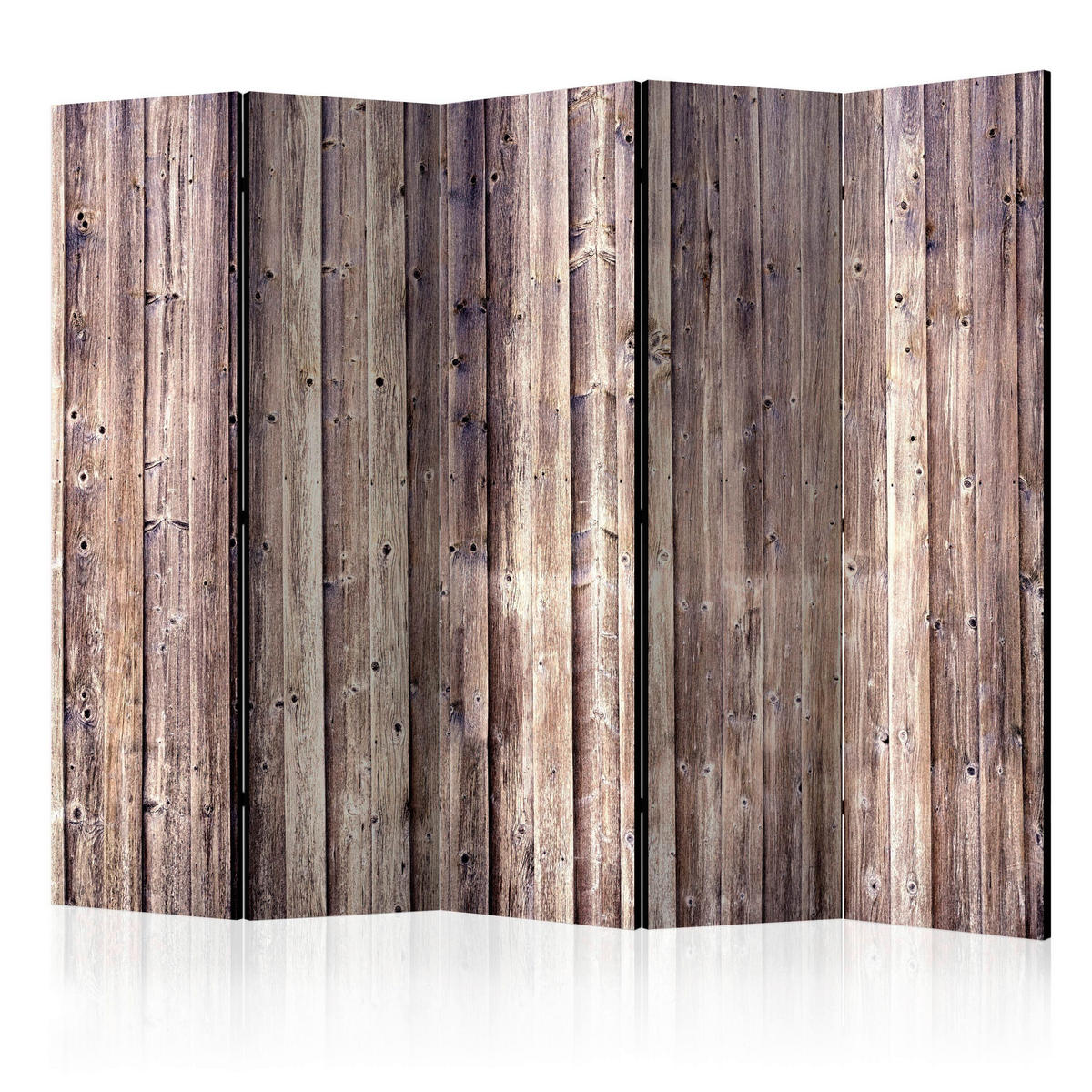 SKÄRMVÄGG  i trä, textil  brun, beige  - beige/brun, Basics, trä/textil (225/172/3cm) - artgeist