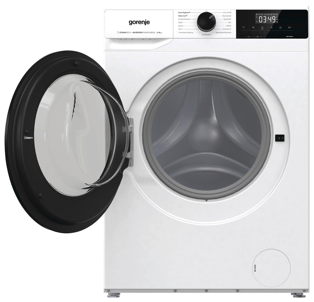 WASCHMASCHINE WNHPI64SAPS   - Schwarz/Weiß, Basics, Glas/Kunststoff (59,5/84,5/43,5cm) - Gorenje