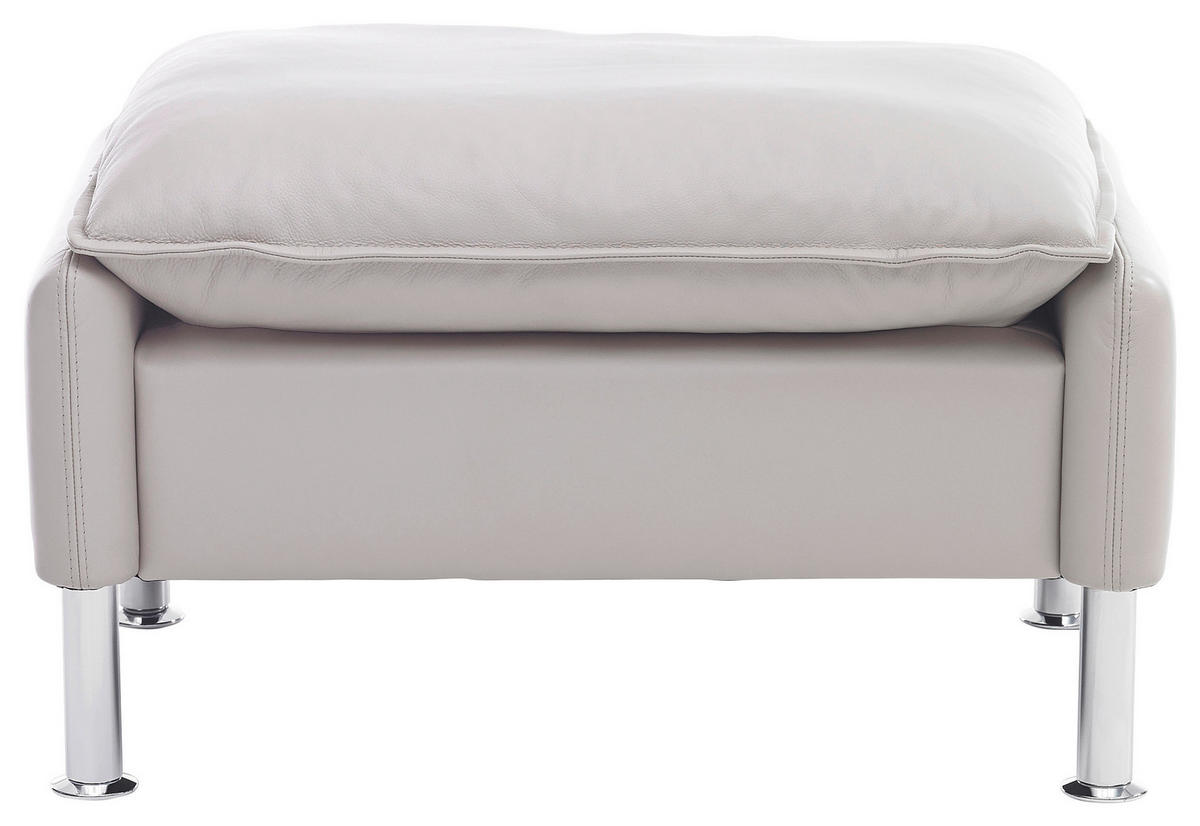 SESSEL Echtleder Beige    - Chromfarben/Beige, KONVENTIONELL, Leder/Metall (88/93/88cm) - Erpo