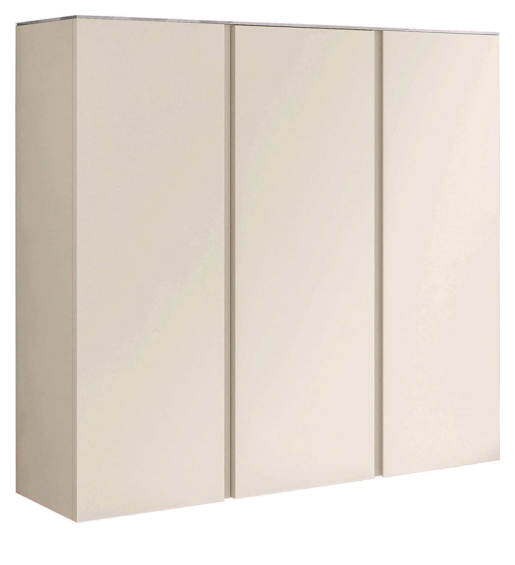 SCHUHSCHRANK Gardasee  in 120/110/33 cm  - Sandfarben, Design, Glas/Holzwerkstoff (120/110/33cm) - Moderano