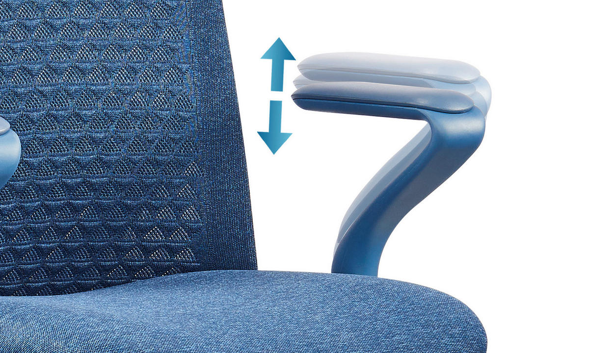 DREHSTUHL Flachgewebe Blau  - Blau, MODERN, Kunststoff/Textil (63/111/67cm) - MID.YOU