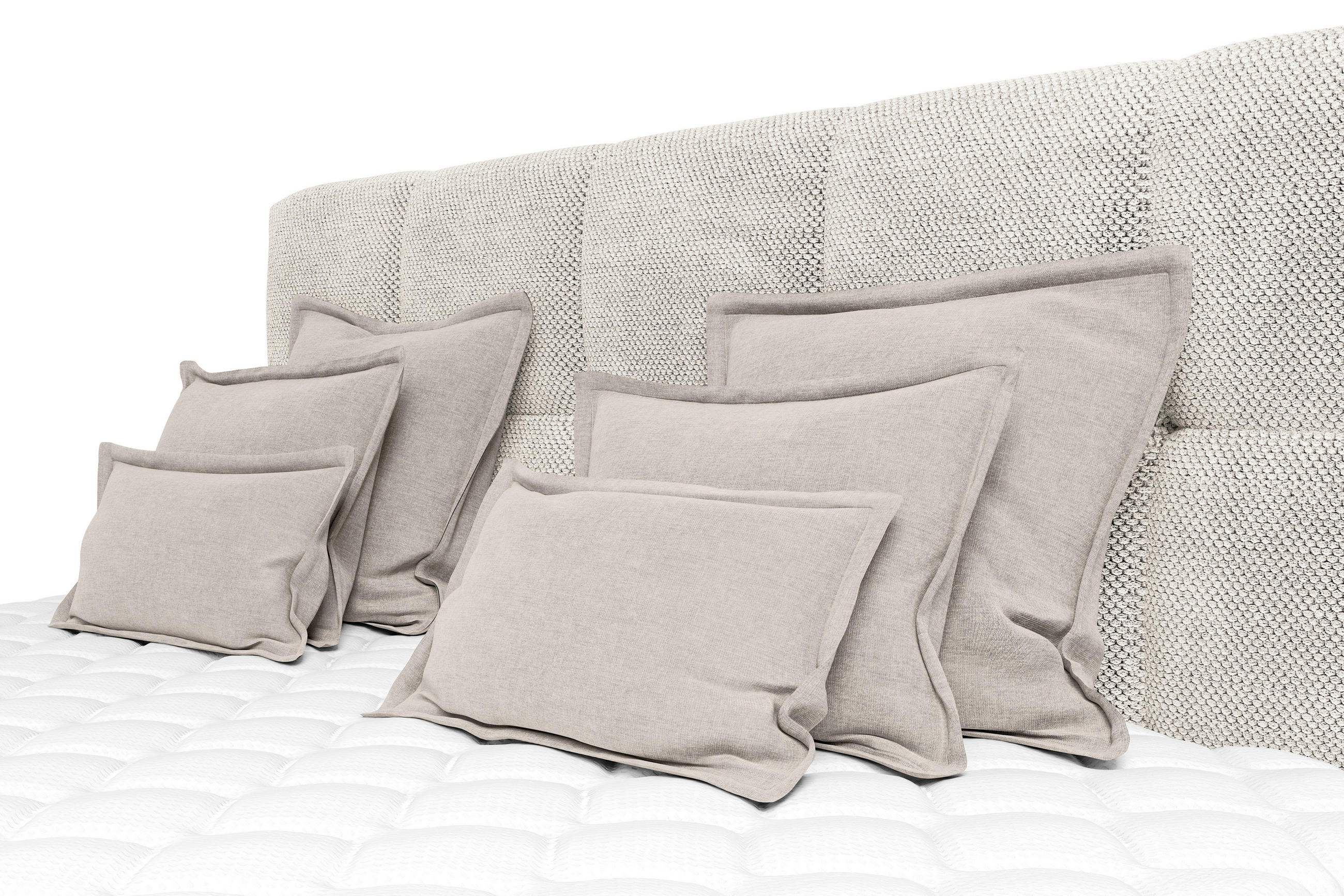 ZIERKISSENSET   70-50/60-25/10 cm  - Beige, Modern, Textil (70-50/60-25/10cm) - MID.YOU