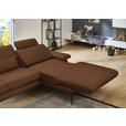 ECKSOFA in Echtleder Hellbraun  310/180 cm  - Hellbraun/Schwarz, Design, Leder/Metall (310/180cm) - Dieter Knoll