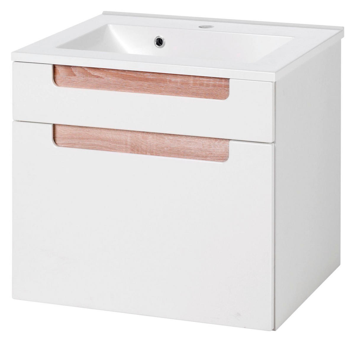 BADRUM 60 cm  - vit/Sonoma ek, Modern, trämaterial/sten (60cm) - Held